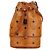 Borsa a spalla in pelle con logo MCM marrone