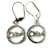 Chloé Orecchini Chloe Silver Crystal Logo Pierce Argento Metallico Metallo