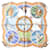 Hermès Hermes Silk Gavroche 45 Scarf Blue Multicolor Cloth  ref.1827332