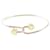 Pulseira de bangles de coração duplo Tiffany & Co Prata Metálico Metal  ref.1827374