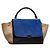 Céline Borsa trapezio in pelle scamosciata Celine 2WAY Blu - vista 3