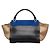 Céline Borsa trapezio in pelle scamosciata Celine 2WAY Blu - vista 4