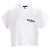 Top corto Balmain en blanco