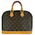 Louis Vuitton Alma Handbag Brown Gold PVC Cloth  ref.1828438