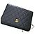 Wallet On Chain Borsa a mano Chanel in pelle nera Nero