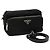 PRADA Borsa a Spalla in Nylon Pelle Nera Argento Autentica 97437