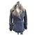 Burberry Lammfell Jacke Grau