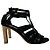 Sandali Cage Saint Laurent in Camoscio Nero