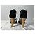 Sandali Cage Saint Laurent in Camoscio Nero - vista 11