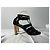 Sandali Cage Saint Laurent in Camoscio Nero - vista 8