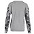 Grauer Wollpullover mit Rundhalsausschnitt im Rippenstrick von Love Moschino - Ansicht 3