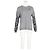 Grauer Wollpullover mit Rundhalsausschnitt im Rippenstrick von Love Moschino - Ansicht 4