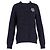 Moschino Logo-Patch-Pullover aus marineblauer Wolle