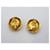 Orecchini perla con bottone CC vintage di Chanel Gold hardware  - vista 2