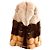 Chaqueta Bel Air de piel de zorro marrón beige Castaño Camello