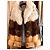 Chaqueta Bel Air de piel de zorro marrón beige Castaño Camello - vista 11