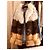 Chaqueta Bel Air de piel de zorro marrón beige Castaño Camello - vista 13