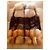 Chaqueta Bel Air de piel de zorro marrón beige Castaño Camello - vista 7