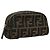 FENDI Zucca Canvas Tasche braun schwarz Auth fm4029
