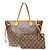 Sac tote Louis Vuitton Neverfull MM M41178 Marron