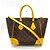Louis Vuitton Phoenix PM Tote Bag Braun Gelb
