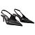 Gloss Star Cut Out Low Stiletto Pumps - Coperni - Leather - Black - view 2
