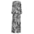  Michael Kors Leopard Print Maxi Buttoned Long Sleeve Dress in Black and Black Viscose Multiple colors Cellulose fibre  ref.1834676