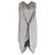 Vestido midi drapeado de Lanvin en lino gris