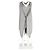 Vestido midi drapeado de Lanvin en lino gris - vista 4