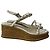 Sandali con zeppa Jimmy Choo Latte con perle in pelle nappa bianca Bianco