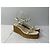 Sandali con zeppa Jimmy Choo Latte con perle in pelle nappa bianca Bianco - vista 12