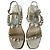 Sandali con zeppa Jimmy Choo Latte con perle in pelle nappa bianca Bianco - vista 3