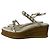 Sandali con zeppa Jimmy Choo Latte con perle in pelle nappa bianca Bianco - vista 4