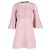 Valentino Garavani Vestido Mini de Encaje Valentino en Algodón Rosa Castaño