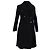 Abrigo de lana negra de doble botonadura Visible Stitch de Max Mara Negro