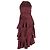 Vestido midi de cuello halter en seda burdeos con volantes de Zimmermann Roja