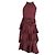 Vestido midi de cuello halter en seda burdeos con volantes de Zimmermann Roja - vista 3