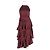 Vestido midi de cuello halter en seda burdeos con volantes de Zimmermann Roja - vista 4