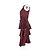 Vestido midi de cuello halter en seda burdeos con volantes de Zimmermann Roja - vista 5