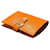 Hermès Béarn Compact Naranja Cuero