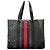Borsa Tote Gucci GG Supreme in pelle nera Nero Rosso Grigio