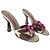 Mule Miu Miu in pelle marrone rosa