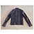 Blaue gewaschene Lammleder-Fliegerjacke Dolce & Gabbana Größe 52 IT - Ansicht 3