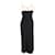  David Koma Bow Detail Midi Sleeveless Dress in Black and Cream Silk  ref.1836976