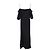 Abito maxi off-shoulder Alexander Mcqueen in viscosa nera Nero - vista 5