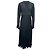 Victoria Beckham Plissiertes Midi-Kleid aus schwarzem Polyester