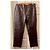 Prada Pantalones de cuero rectos marrones oscuros Marrón oscuro - vista 3