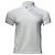 Polo de algodão branco com logo bordado Saint Laurent