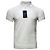 Polo de algodão branco com logo bordado Saint Laurent