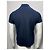 Polo in cotone blu navy con logo ricamato Saint Laurent Cassandre - vista 10